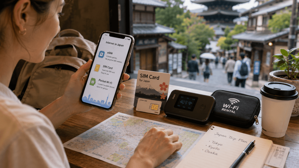 Internet options for travelers using smartphones and pocket Wi-Fi in Japan